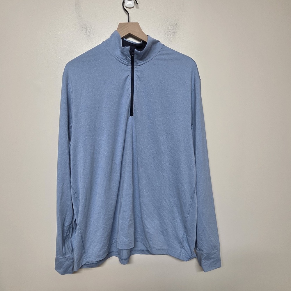 Polo Ralph Lauren Blue Performance Quarter-Zip Pullover Men's Size XL Stretch